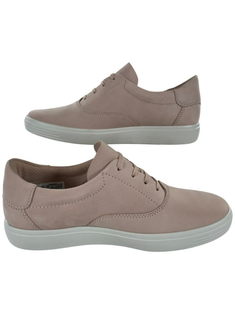 Ecco Soft Classic Rose Dust Sneakers Nubuck Leather Upper Women's Sz 8-8.5 NEW - Picture 2 of 11